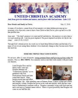 UCA newsletter 5.18